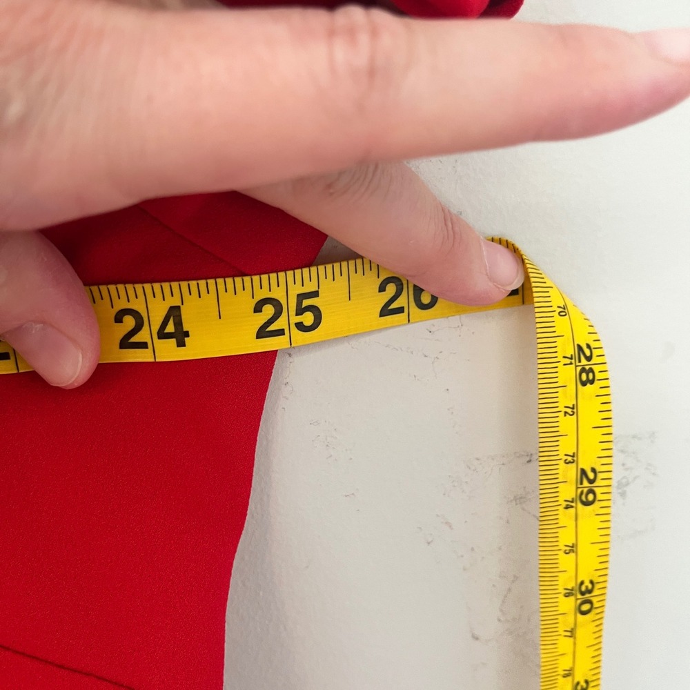 Calvin Klein Bell Sleeve Sheath Dress Red 22W Decorative Button Cuffs - Picture 5 of 11